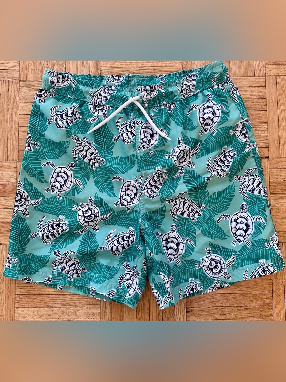Janie & Jack Turtle Print Swim Trunks